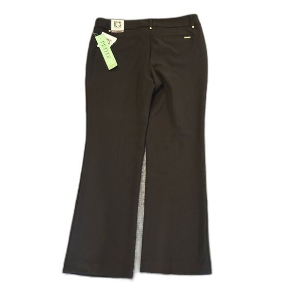 Anne Klein Bootleg Dress Pants Women's Size 10P Black NWT - Picture 2 of 11